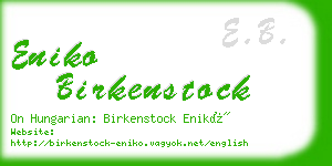 eniko birkenstock business card